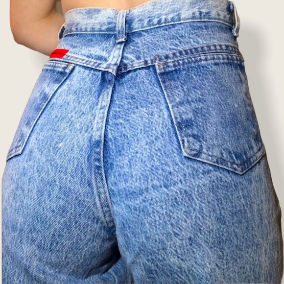 VINTAGE 1990s High Rise Wedgie Fit Mom Jeans Straight 27 - Picture 2 of 12